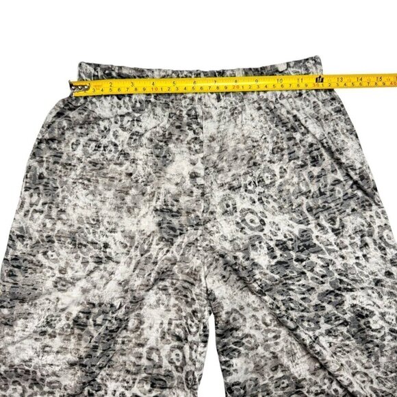 New Go Couture Leopard Print Wide Leg Palazzo Pants Sz.S Gray Animal Print Y2K - Picture 4 of 11